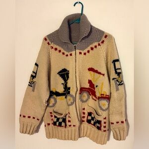 Vintage Cowichan Handknit Cardigan